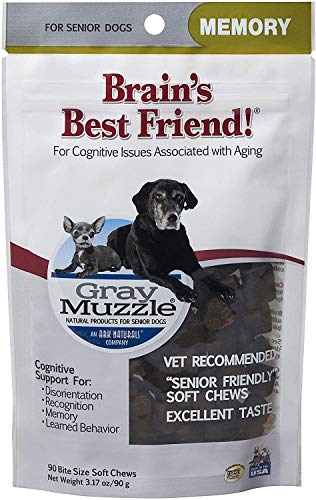 ARK NATURALS Gray Muzzle Brain's Best Friend Vet Recommended Soft Chews for Cognitive Issues Associated with Aging, 90 Count Bag