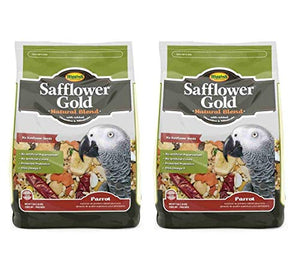 Higgins Safflower Gold Parrot Food 3lbs Bags (Pack of 2)