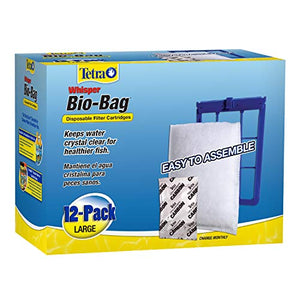 Tetra 26164 Whisper Bio-Bag Cartridge, Unassembled, Large, 12-Pack
