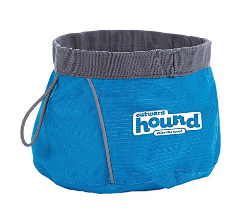 Port a Bowl Collapsible Hiking and Travel Folding Food and Water Bowl for Dogs by Outward Hound, Large (2 Pack)