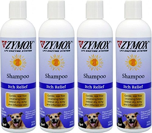 Zymox 4 Pack of Shampoo for Dogs and Cats, 12 Ounces each, for Itchy Inflamed Skin, Made in the USA