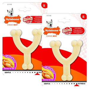 Nylabone Dura Chew Regular Original Flavored Wishbone Dog Chew Toy (2 Pack)