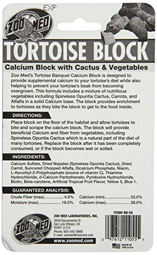 Zoo Med Laboratories SZMBB55 Tortoise Banquet Block, Net WT 5 oz