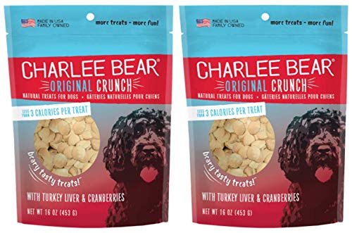 Charlee Bear Dog Treats with Turkey Liver & Cranberries (2 Pack) 16 oz Each