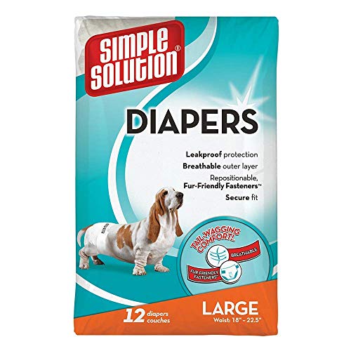 12 Pack Pupsters Disposable Diaper Large/XL 18"-27"