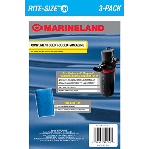 Marineland ML90769 JH Floss Sleeve Magnum Polishing Internal Filter (3 Pack)