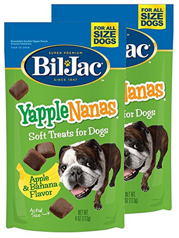 Bil-Jac Yapple-Nanas Dog Treats 4 oz, 2 Pack