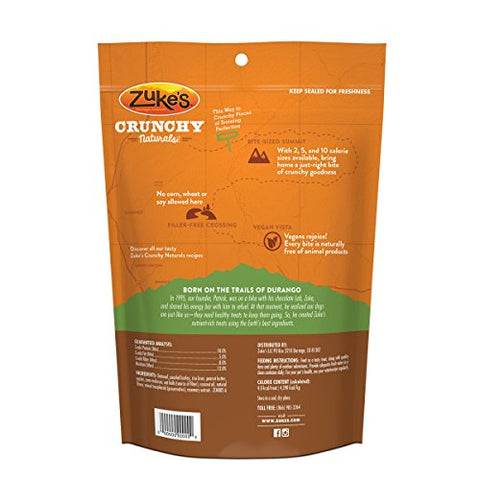 ZukeÂS Crunchy Naturals 5S Baked With Peanut Butter & Apples Dog Treats - 12 Oz. Pouch