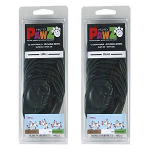 Pawz Water-Proof Dog Boot, Black, Small (2 Pack)