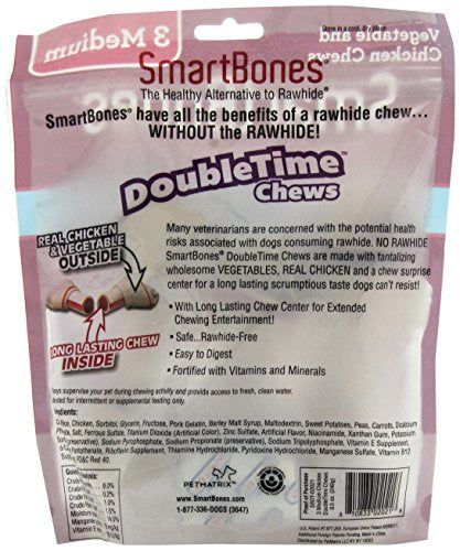 SmartBones Doubletime Rolls with Long-Lasting Chew Center, Chicken