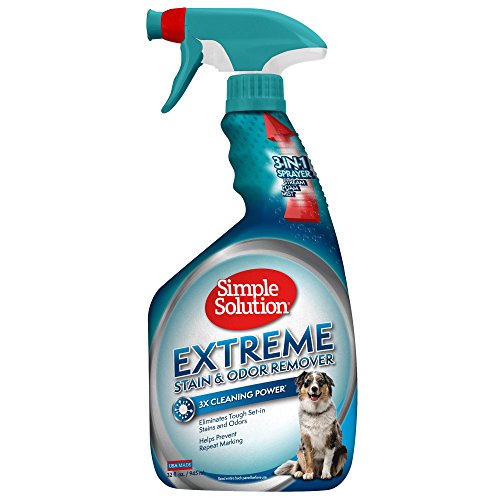 Simple Solution Extreme Pet Stain and Odor Remover | Enzymatic Cleaner with 3X Pro-Bacteria Cleaning Power
