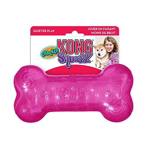 KONG Squeezz Crackle Bone, Large(colors may vary)