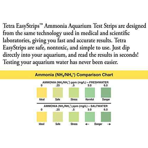 Tetra EasyStrips Ammonia Aquarium Test Strips, 100-Count