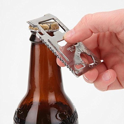 13 in 1 Hiking Survival Pocket Wallet Tool (Stainless Steel)