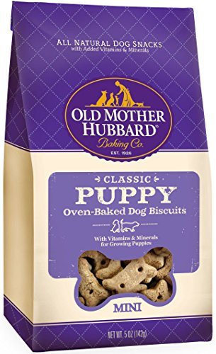 Old Mother Hubbard Crunchy Classic Natural Dog Treats, Puppy, Mini Biscuits, 5-Ounce Bag / 2 Pack