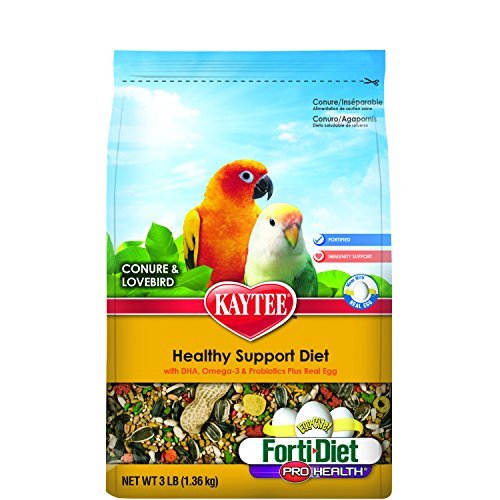Kaytee Forti-Diet Pro Health Egg-Cite! Conure & Lovebird Food, 2 pack 3-lb bags