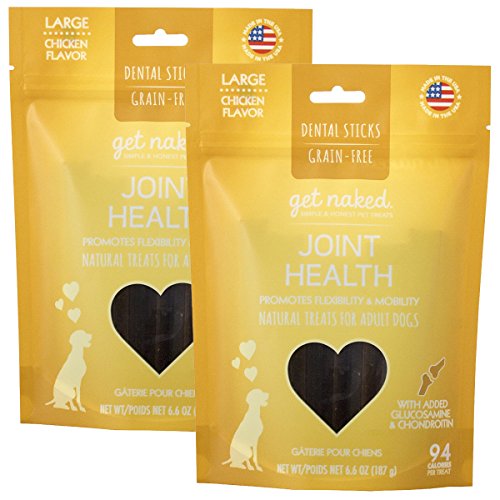 Get Naked Grain Free 1 Pouch 6.6 oz Joint Health Dental Chew Sticks, Large