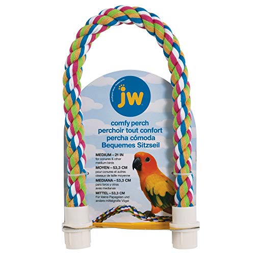 JW Pet Comfy Perch For Birds Flexible Multi-color Rope