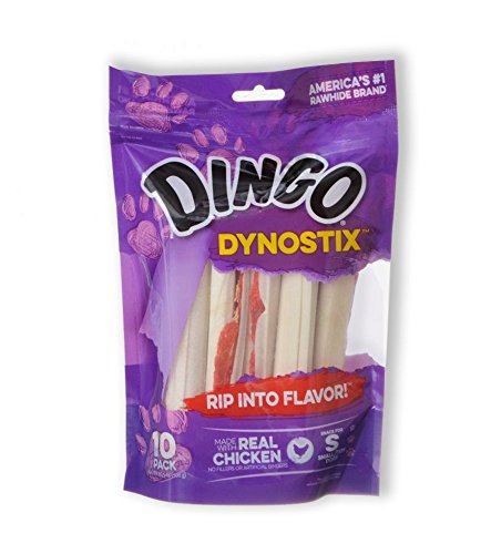 Dingo Dynostix Rawhide Treats, 10-Count(2Pack)