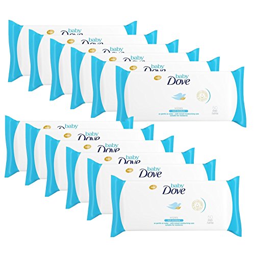 Dove Baby Wipes Rich Moisture, 50 Wipes (12 Pack)