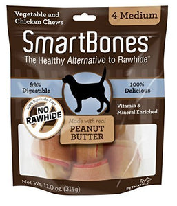 SmartBones Peanut Butter Dog Chew, Medium, 1 Pack