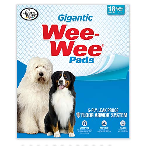 Wee Wee Dog Pee Pads Extra Large | 18 Count | Puppy Training Pee Pads for Dogs | Gigantic Size