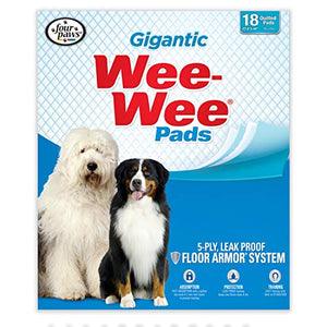 Wee Wee Dog Pee Pads Extra Large | 18 Count | Puppy Training Pee Pads for Dogs | Gigantic Size