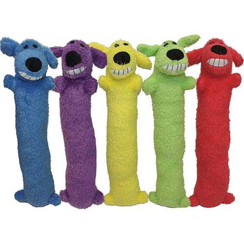 Loofa Dog 12" Plush Dog Toy, Colors May Vary