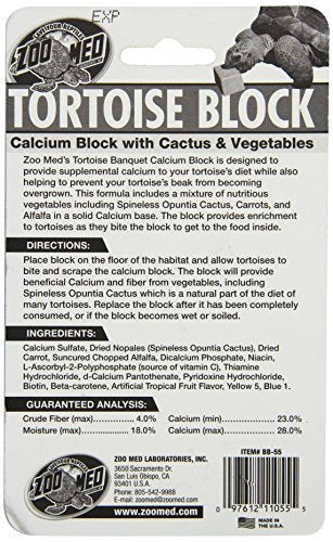 Zoo Med Laboratories SZMBB55 Tortoise Banquet Block, Net WT 10 oz