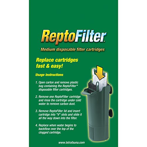 Tetra ReptoFilter Filter Cartridges, With Whisper Technology, Medium, 3-Pack