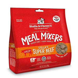 Stella & Chewy's Freeze-Dried Raw Super Beef Meal Mixers Dog Food Topper, 18 oz bag (2 pack)