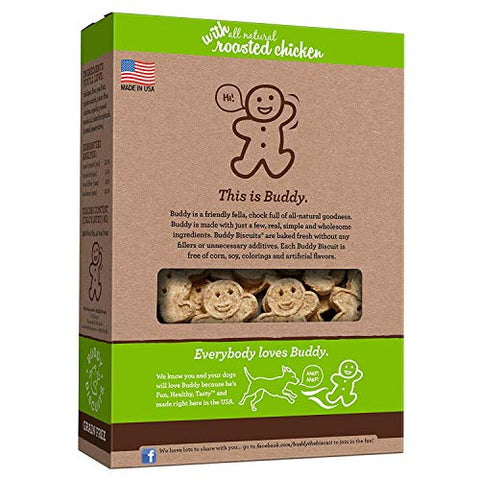 BUDDY BISCUITS, Oven-Baked, Grain-Free Crunchy Treats for Dogs