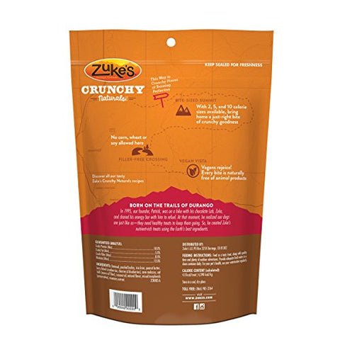 ZukeÂS Crunchy Naturals 5S Baked With Peanut Butter & Berries Dog Treats - 12 Oz. Pouch