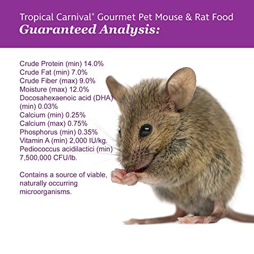 F.M. Brown's Tropical Carnival Gourmet Pet Mouse and Rat Food with Fruits, 2-lb Bag - Veggies, Seeds, and Grains, Vitamin-Nutrient Fortified Daily Diet