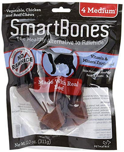 SmartBones Beef Flavor Rawhide-Free Dog Bones and Chews, Medium-8 pieces/pack