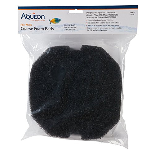 Aqueon QuietFlow Coarse Foam Pad, Medium/Large, Pack of 2