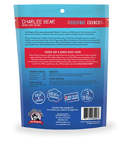 Charlee Bear Chicken Soup & Garden Veggie Dog Treats 16 oz. bag
