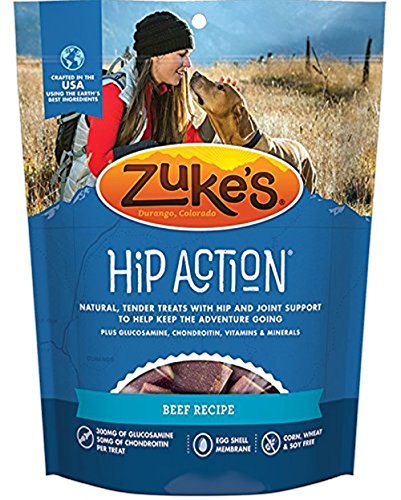 3 Packs Zuke's Hip Action with added Glucosamine and Chondroitin - BEEF (18 oz)