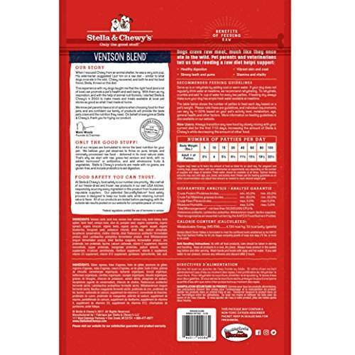 Stella & Chewy's Freeze-Dried Raw Venison Blend Dinner Patties Grain-Free Dog Food, 5.5 oz bag