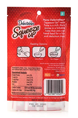 Delectables Squeeze Up Interactive Wet Cat Treats - Tuna - 4 tubes in each single pack (32 Tubes total)