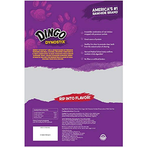 Dingo Dynostix Rawhide Treats, 20-Count 10.58 oz