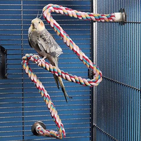 JW Pet Comfy Perch For Birds Flexible Multi-color Rope