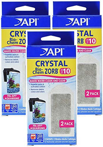 API (3 Pack) Crystal Bio-Chem Zorb Internal Filter Cartridges, Size 10, 2 Filters Each