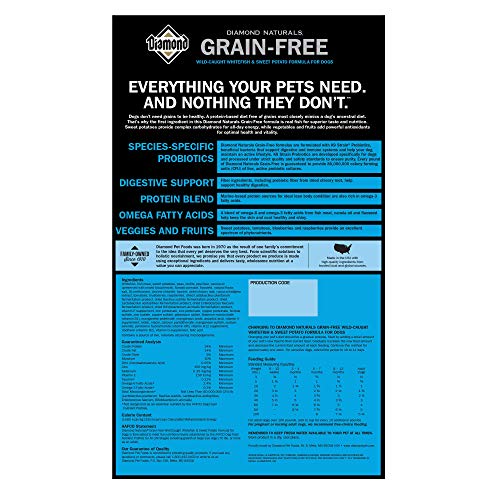 Diamond Naturals Grain Free Real Meat Recipe Premium Dry Dog Food with Real Fish 5lb