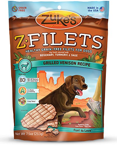 Zuke'S Z-Filets Dog Treats, Savory Venison Recipe, 7.5-Ounces