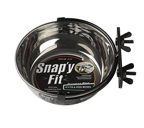 MidWest Homes for Pets Snap'y Fit Food Bowl / Pet Bowl, 20 oz. for Dogs, Cats & Small Animals
