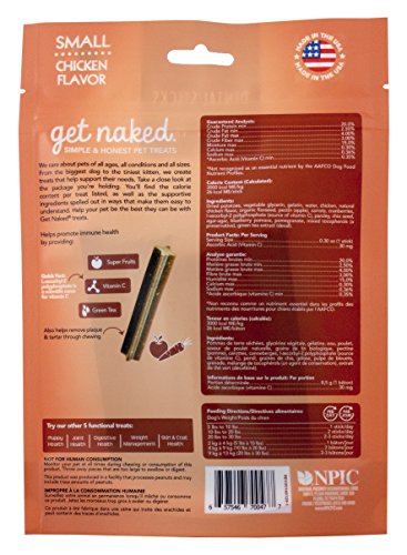 Get Naked Grain Free 1 Pouch 6.2 Oz Super Antioxidant Dental Chew Sticks, Small