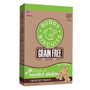 Buddy Biscuits, Oven-Baked, Grain-Free Crunchy Treats for Dogs