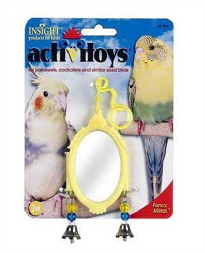 JW Pet Company Activitoy Fancy Mirror Small Bird Toy, Colors Vary