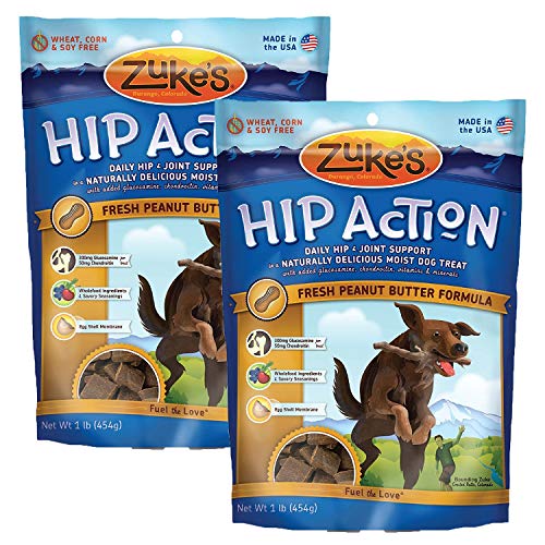 Zuke's Hip Action Dog Treats, Peanut Butter, 16 oz. Pouch (2 Pack)
